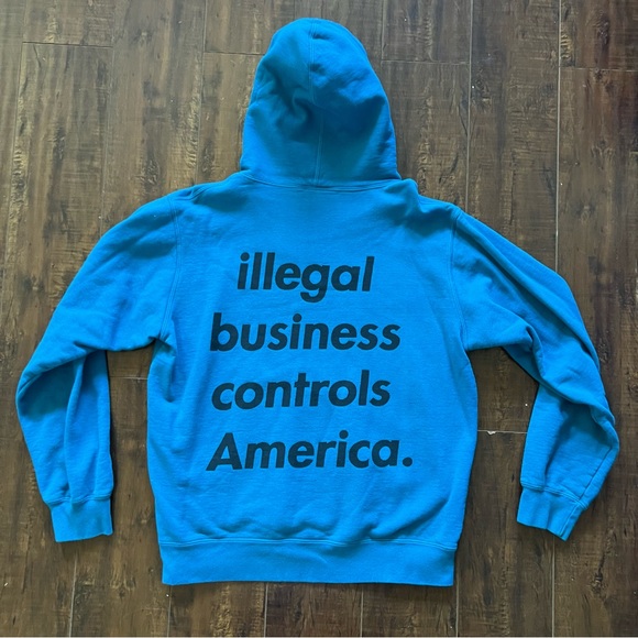 Supreme Illegal Business Hoodie SS18 Dark Aqua Size XL - Picture 6 of 6